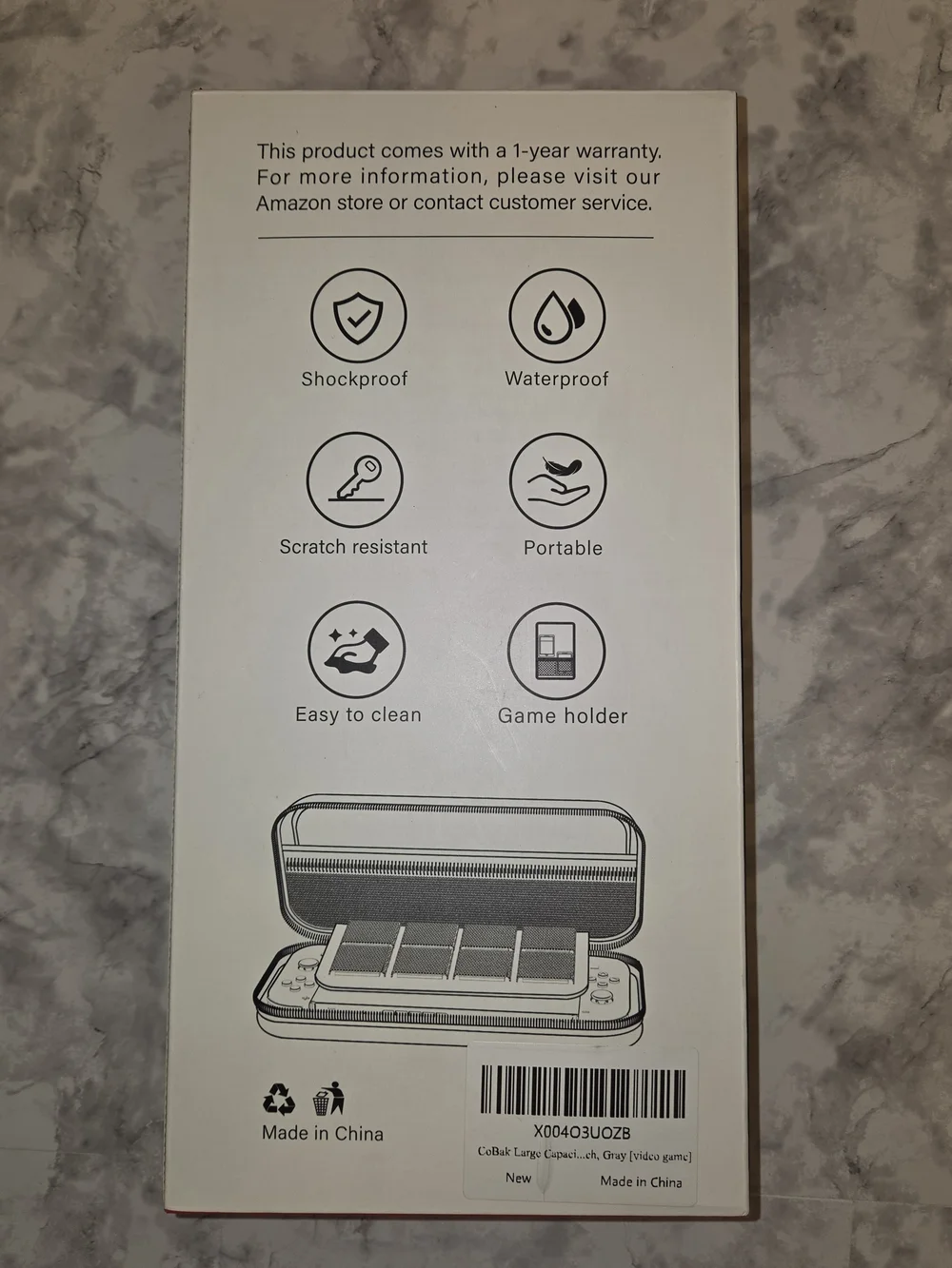Gray Carrying Case for Switch 2 - Protective Travel Case 24 Game Slots